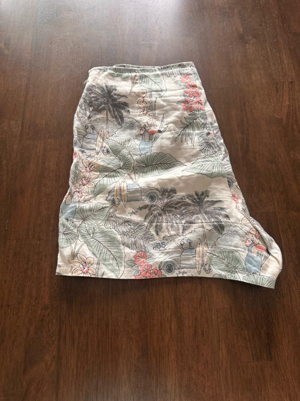 Artisan NY Tropical Print Tie Waist Linen Shorts Beach Vacation Women’s Size 6 - Picture 4 of 8